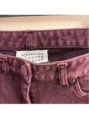 Women's Maison Martin Margiela Burgundy Skinny Jeans Size 6